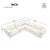 Kyoto Modular Sectional Sofa with Terrycloth Fabric in Beige