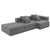 Maputo 4-Seat Modular Sofa in Gray