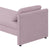 Pink Modern Linen Upholstered Chaise Lounger Daybed