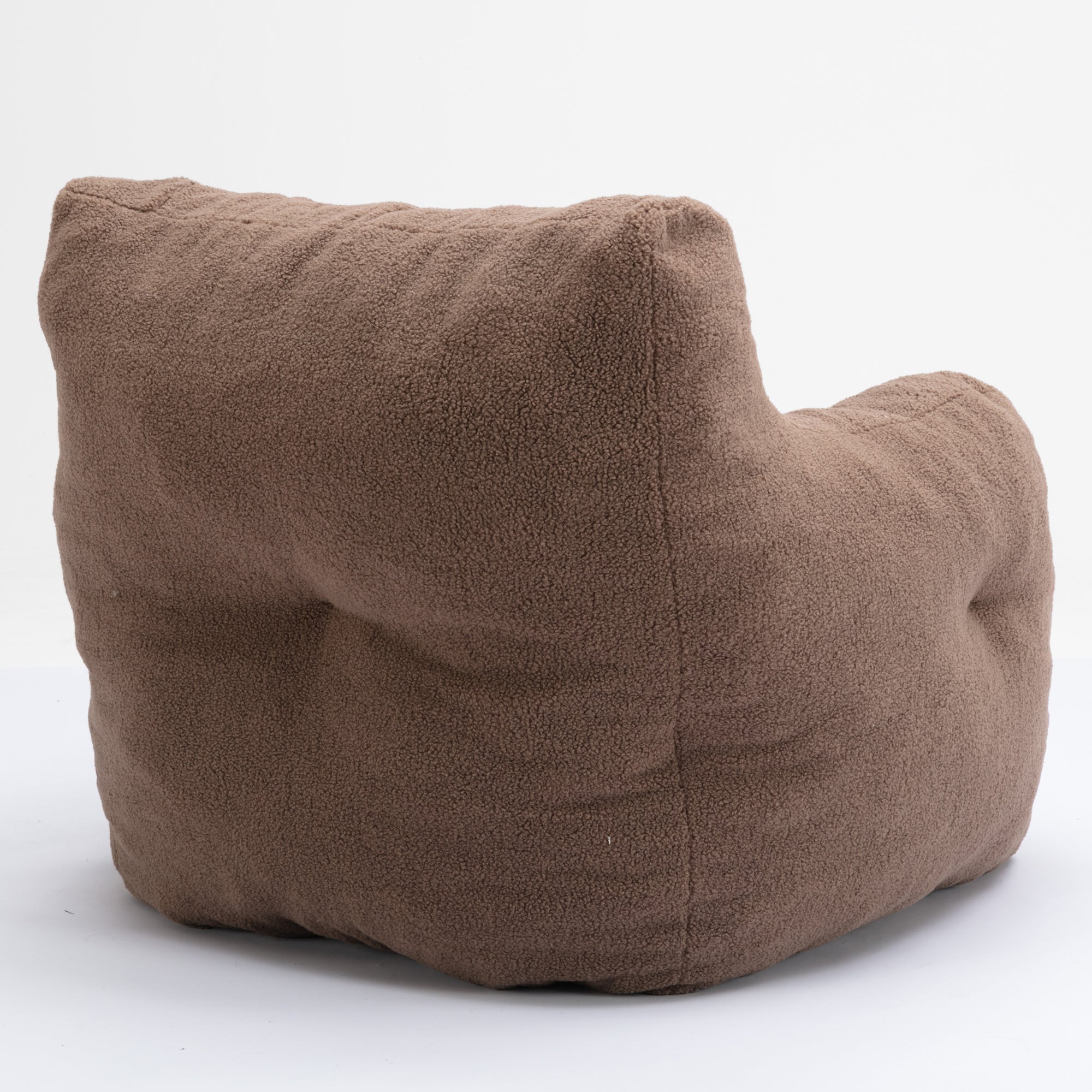 Soft Teddy Tufted Bean Bag Chair in Coffee