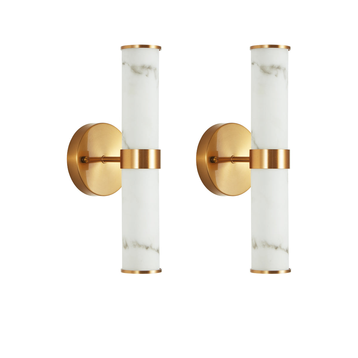 Golden and Elegant Resin Wall Sconce – Set of 2