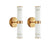 Aestin's Golden and Elegant Resin Wall Sconce – Set of 2