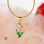 Load image into Gallery viewer, Feminine Floral Tulip Bracelet and Necklace Set
