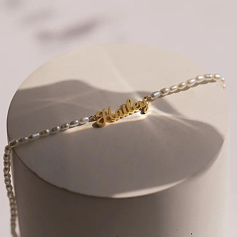 Timeless Pearl Name Necklace
