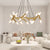 Golden Modern Chandelier Light Fixture