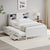 White Twin Bed with Trundle and Storage Drawers