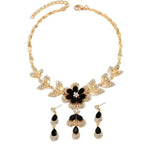 Load image into Gallery viewer, Floral Diamond Necklace and Earring Set
