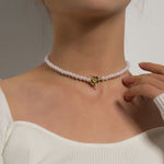 Load image into Gallery viewer, Floral Choker Flower Clasp Necklace
