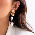 Load image into Gallery viewer, Floral Pearl Blooming Earrings
