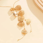 Load image into Gallery viewer, Floral Petals Lariat Tassel Necklace
