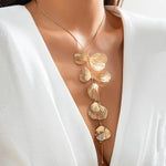 Load image into Gallery viewer, Floral Petals Lariat Tassel Necklace
