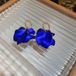 Load image into Gallery viewer, Floral Rose Petal Earrings
