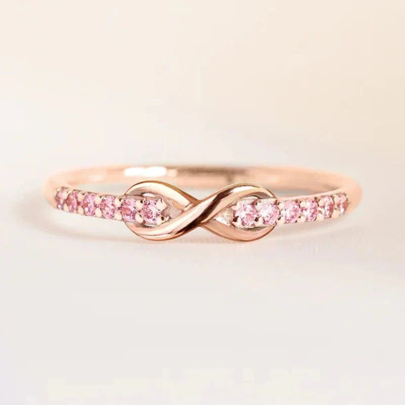 Diamond Stacking Rings: S925 3CT Moissanite & Forever Infinity Set