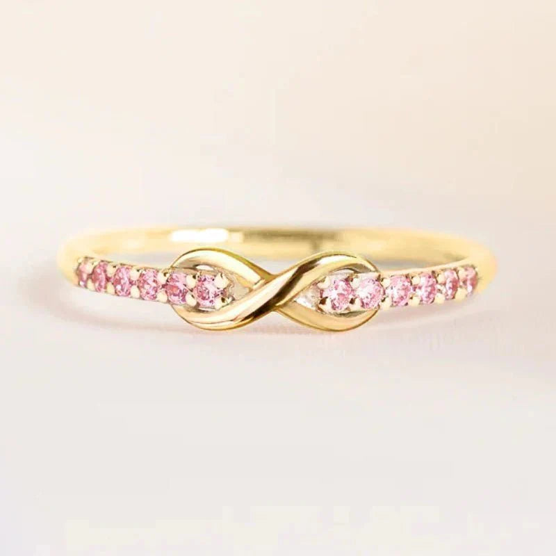 Diamond Stacking Rings: S925 3CT Moissanite & Forever Infinity Set