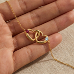 Load image into Gallery viewer, Birthstone Keepsake Name Heart Bracelet
