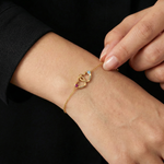Load image into Gallery viewer, Birthstone Keepsake Name Heart Bracelet
