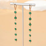 Load image into Gallery viewer, Gem Drop Hoop Earrings
