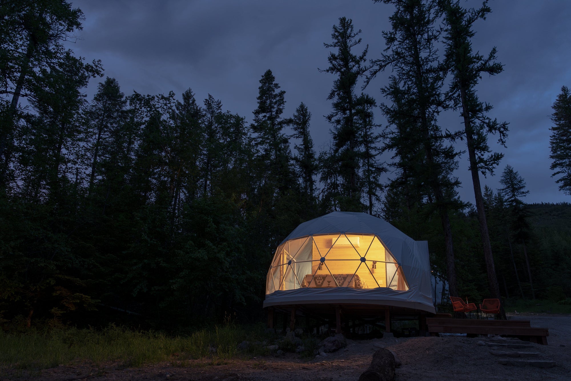 Geodesic Dome Geodesic Domes Geodesic Dome 5M Glamping Tent 32x2 PVC- GD5GT32PVC