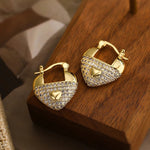 Load image into Gallery viewer, Glamorous Diamond Heart Earrings
