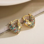 Load image into Gallery viewer, Glamorous Diamond Heart Earrings
