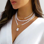 Load image into Gallery viewer, Classy Beaded Pearl Necklace Stacks
