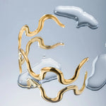 Load image into Gallery viewer, Gold Wavy Statement Bracelet and Necklace
