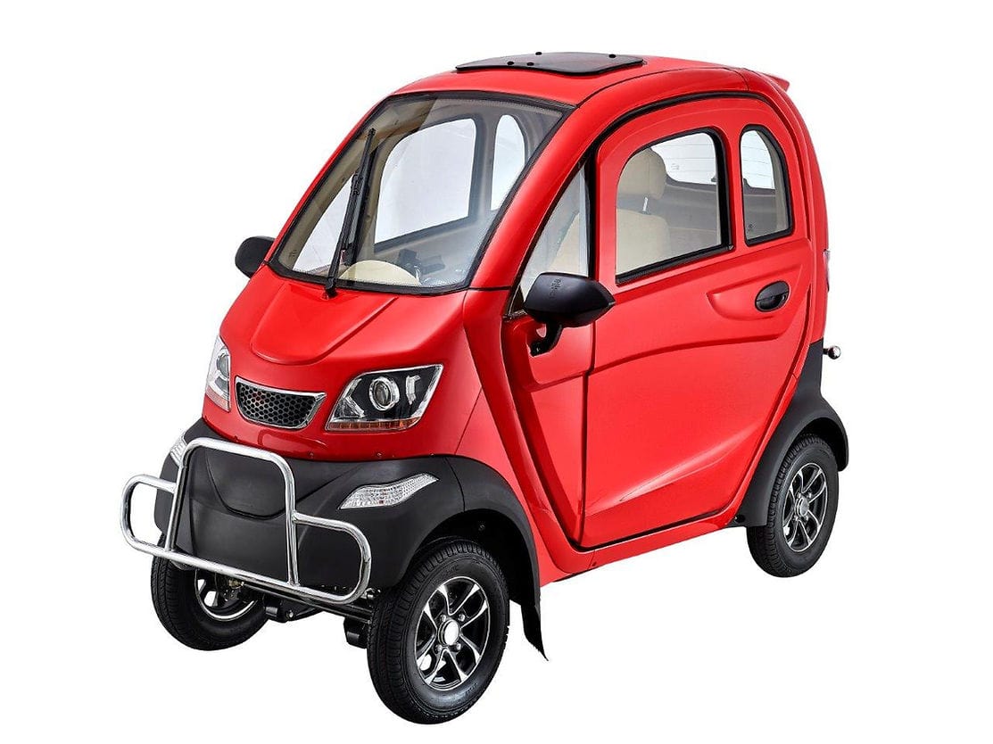 GREEN TRANSPORTER Black/Red Green Transporter - Q Runner Luxury Enclosed Mobility Scooter