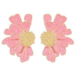 Load image into Gallery viewer, Half Flower Enamel Earrings

