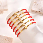 Load image into Gallery viewer, Heart Letter Initial Milan Rope Bracelet
