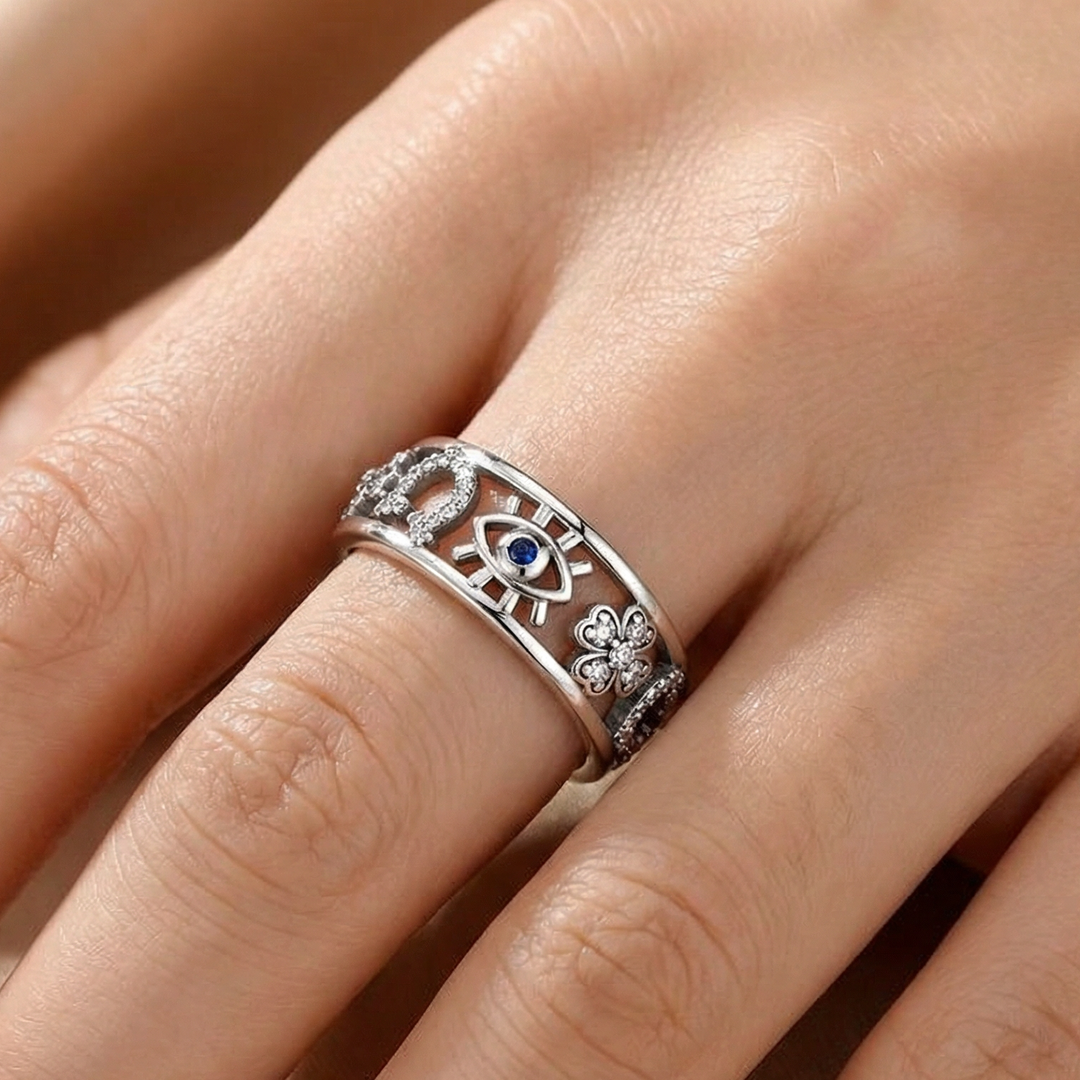 S925 Lucky Evil Eye Ring
