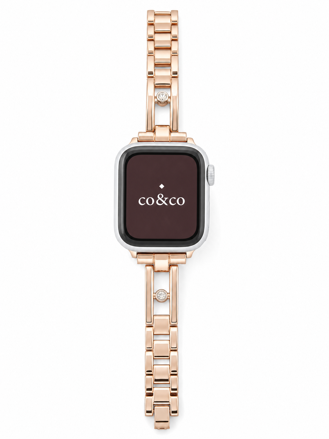 Rose Gold Diamond-Studded Apple Watch Band for Watch 7, 8, S9, S10