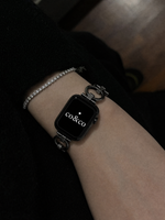 Load image into Gallery viewer, Luxury Black Metal Chain Bracelet for Apple Watch Series 9/8/7/6/SE/5/3 – 38/40/41/42/44/45/49mm
