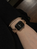 Load image into Gallery viewer, Luxury Gold Metal Chain Bracelet with Case for Apple Watch Series 9/8/7/6/SE/5/3 – 38/40/41/42/44/45/49mm
