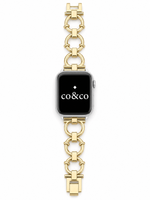 Load image into Gallery viewer, Luxury Gold Metal Chain Bracelet with Case for Apple Watch Series 9/8/7/6/SE/5/3 – 38/40/41/42/44/45/49mm
