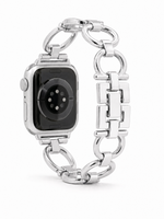 Load image into Gallery viewer, Luxury Silver Metal Chain Bracelet with Case for Apple Watch Series 9/8/7/6/SE/5/3 – 38/40/41/42/44/45/49mm
