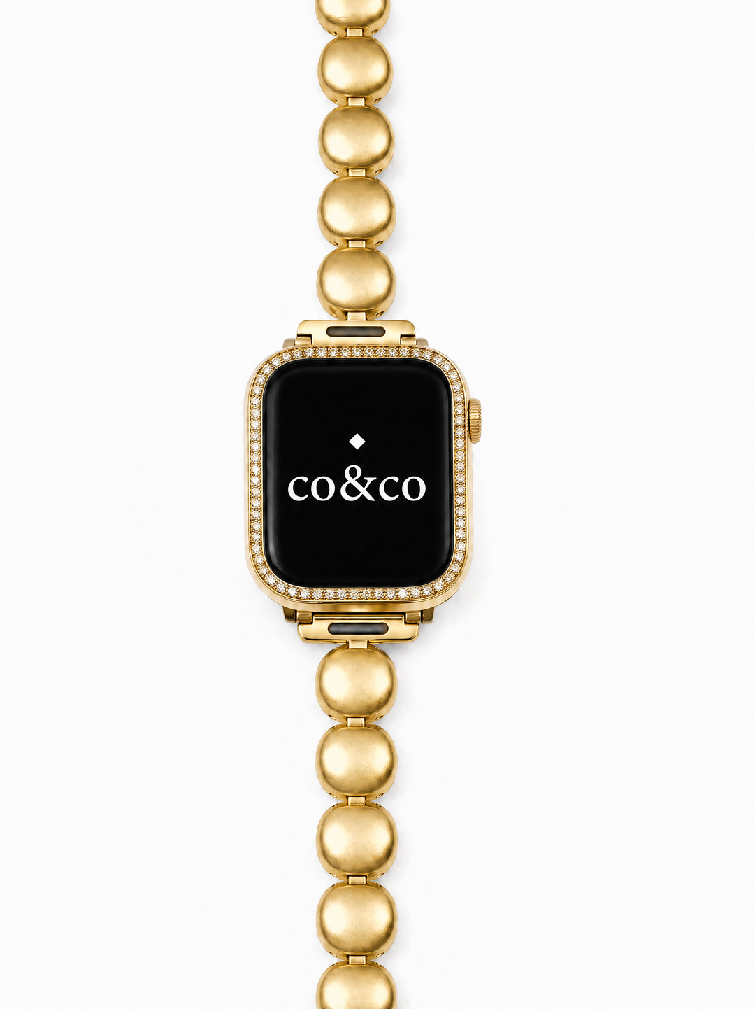 Gold Beaded Bracelet for Apple Watch S10-1/SE/Ultra – 38–49mm