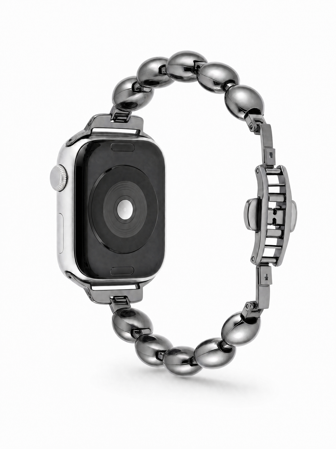 Black Beaded Bracelet for Apple Watch S10-1/SE/Ultra – 38–49mm