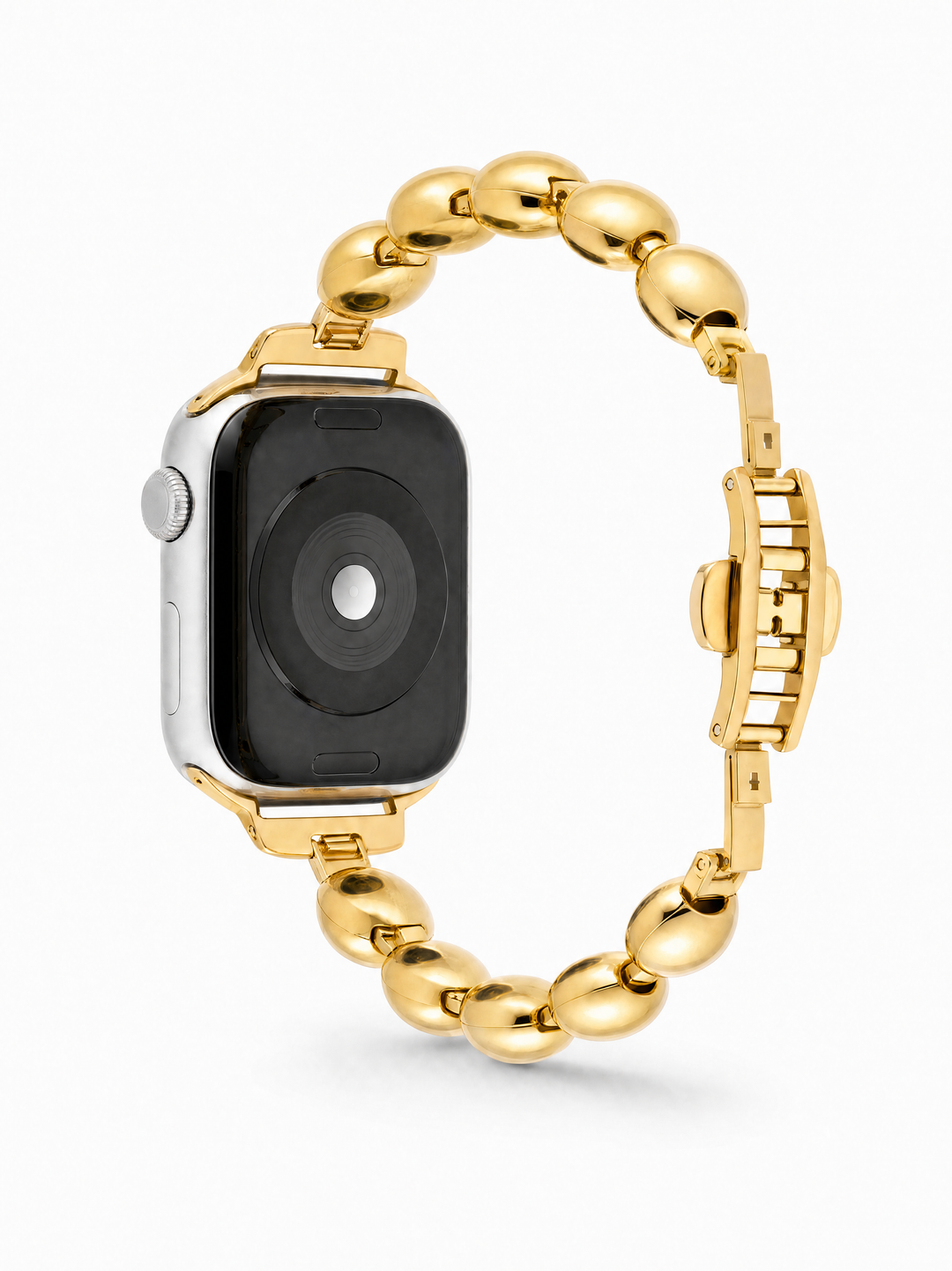 Gold Beaded Bracelet for Apple Watch S10-1/SE/Ultra – 38–49mm