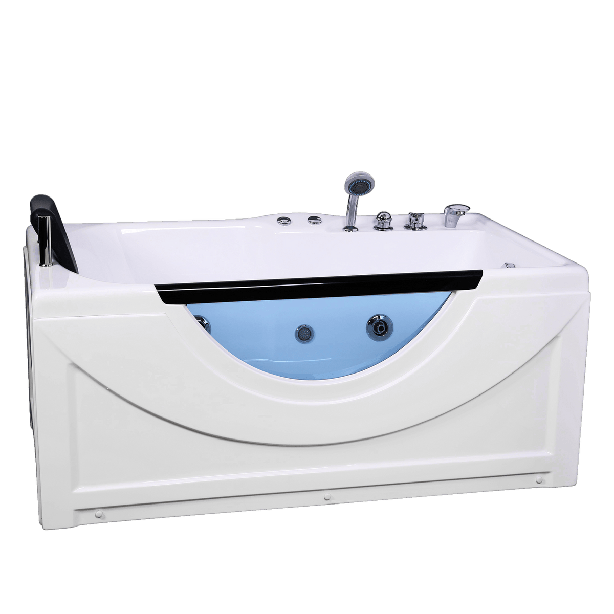 HOMEWARD BATH Left Side Drain Homeward Bath Lexi Free-Standing Whirlpool Bathtub-G017