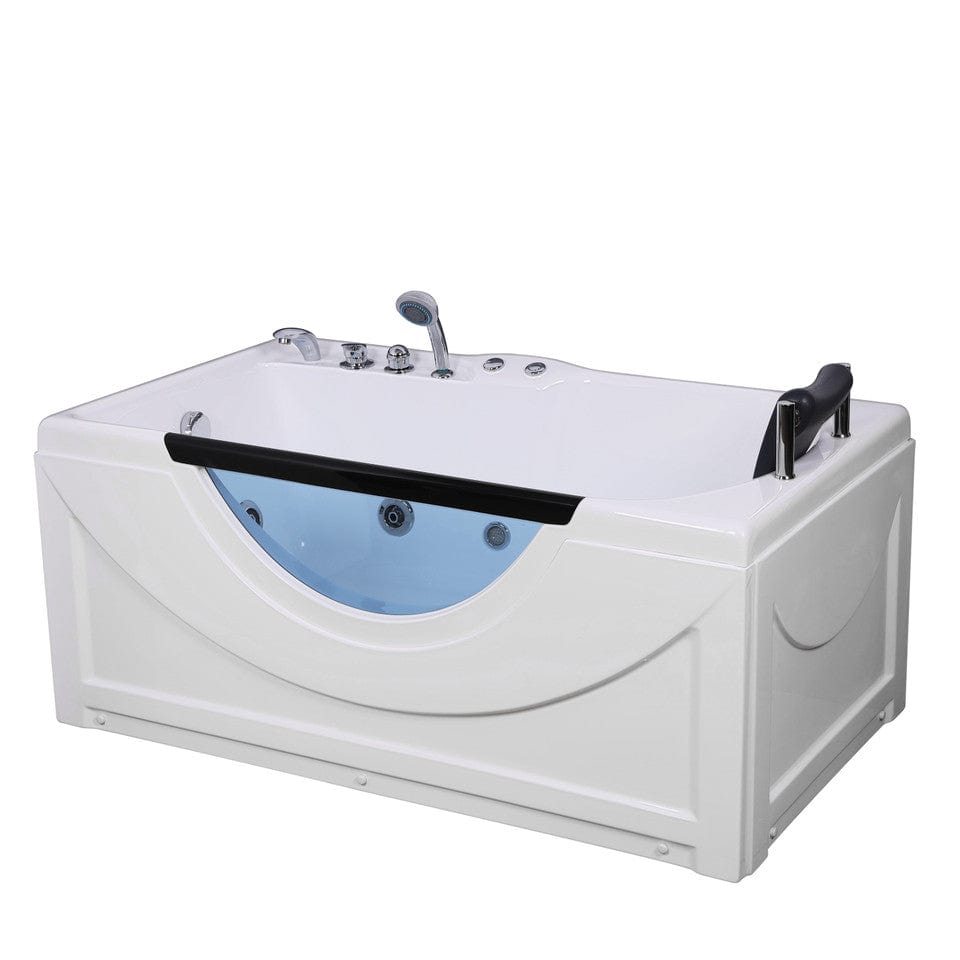 HOMEWARD BATH Left Side Drain Homeward Bath Lexi Free-Standing Whirlpool Bathtub-G017