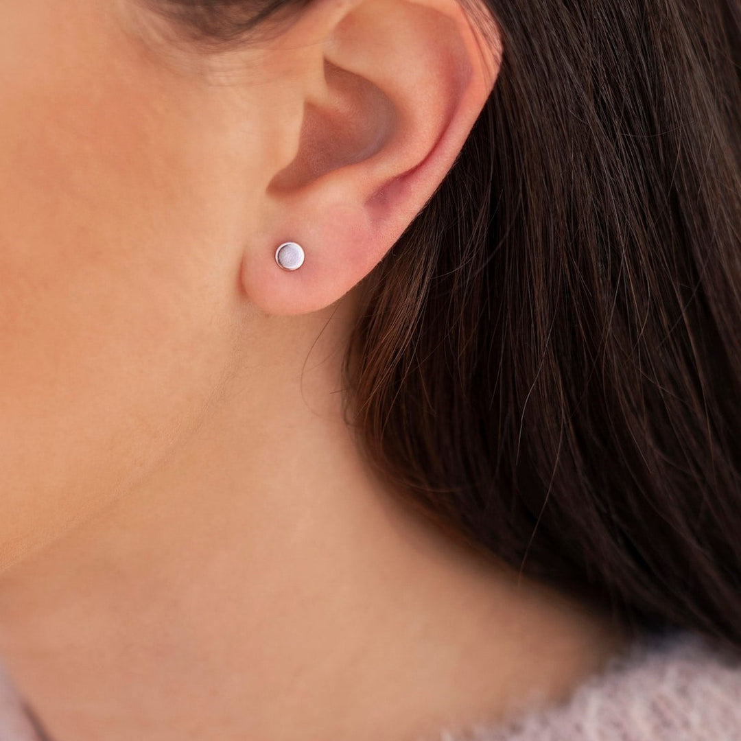 Tiny Circle Dot Minimalist Stud Earrings