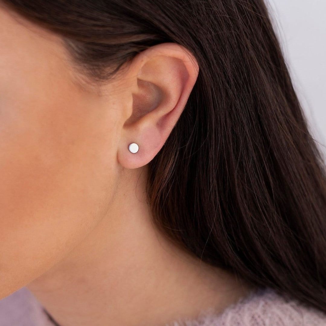Tiny Circle Dot Minimalist Stud Earrings