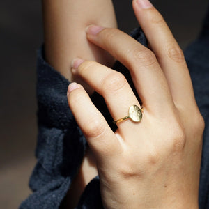Birth Flower Ring Custom Dainty Ring