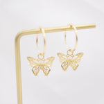 Load image into Gallery viewer, Butterfly Earrings Hollow Butterfly Dangle
