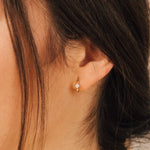 Load image into Gallery viewer, Diamond Earring Glittering Huggie Earring
