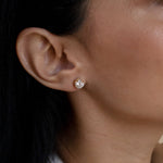 Load image into Gallery viewer, Classic Diamond Stud Earrings Round Stone Earrings
