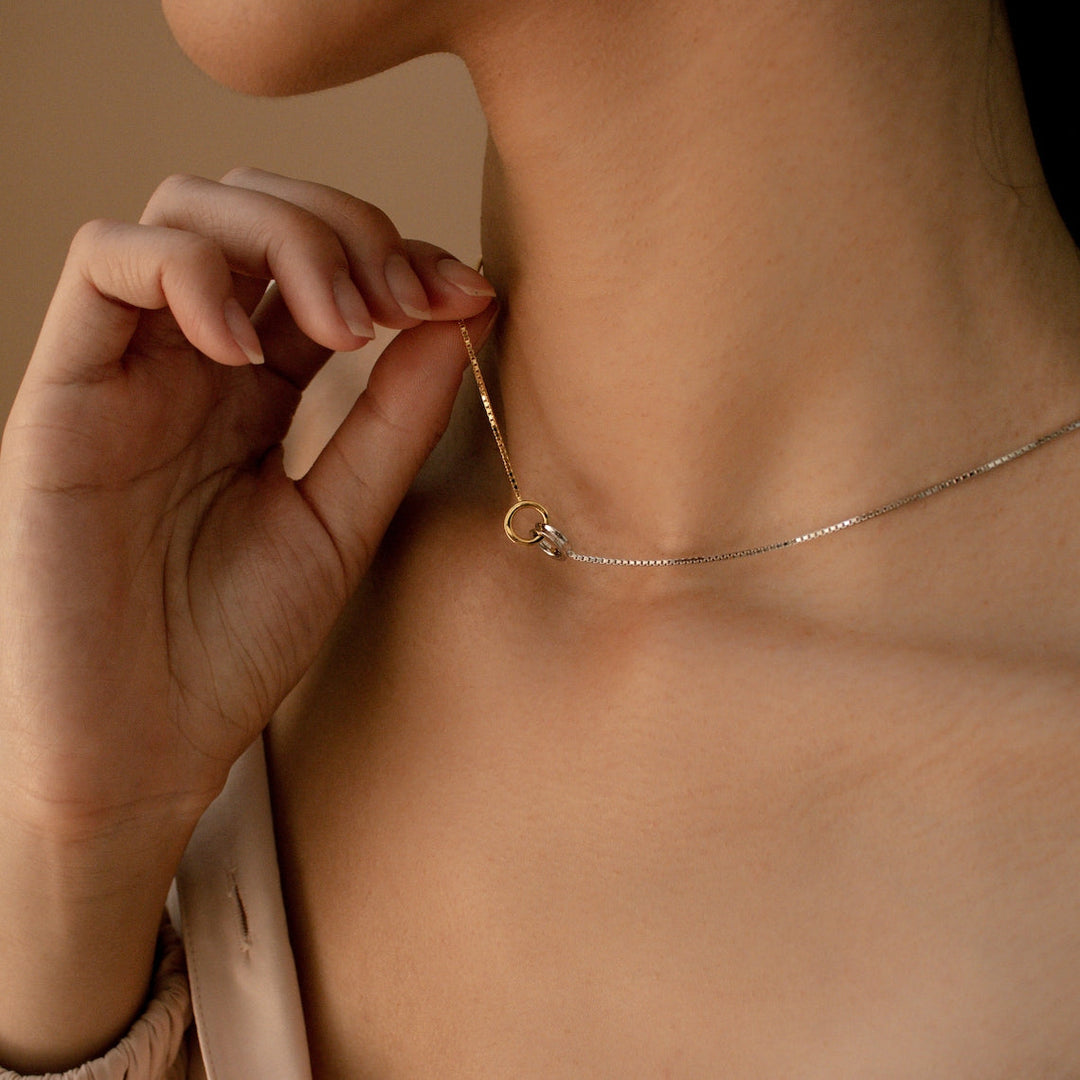 Eternal Circle Necklace Linked Circle Necklace