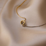 Load image into Gallery viewer, Eternal Circle Necklace Linked Circle Necklace

