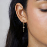 Load image into Gallery viewer, Dagger Earrings Crossed Swords Stud Earrings
