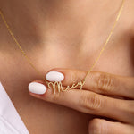Load image into Gallery viewer, Frosted Letter Necklace Signature Necklace
